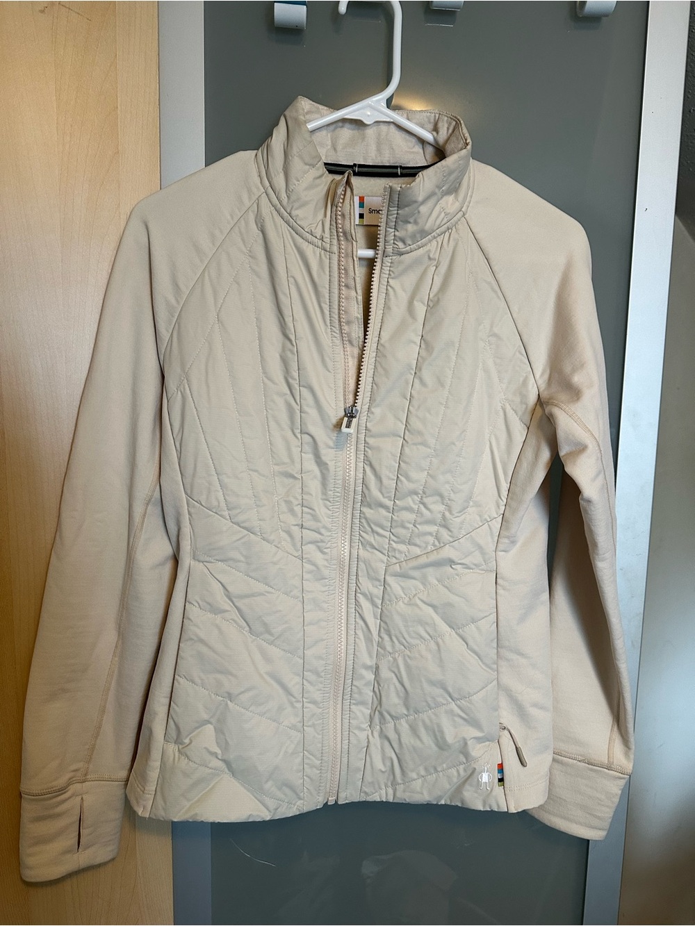 Smartwool Cream Quilted Hybrid Jacket